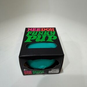 Schylling NeeDoh Funky Pup Teal Squishy Sensory Fidget Toy New